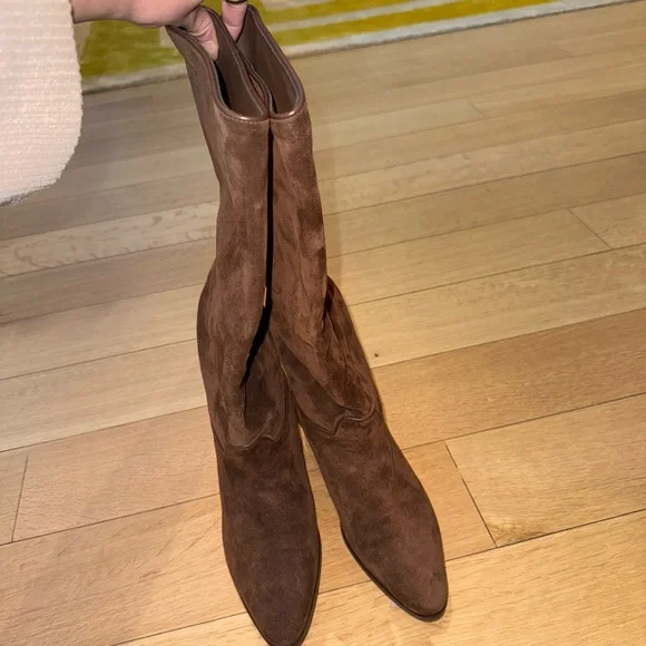 Doen Chocolate Suede Knee-High Boots - Picture 4 of 5